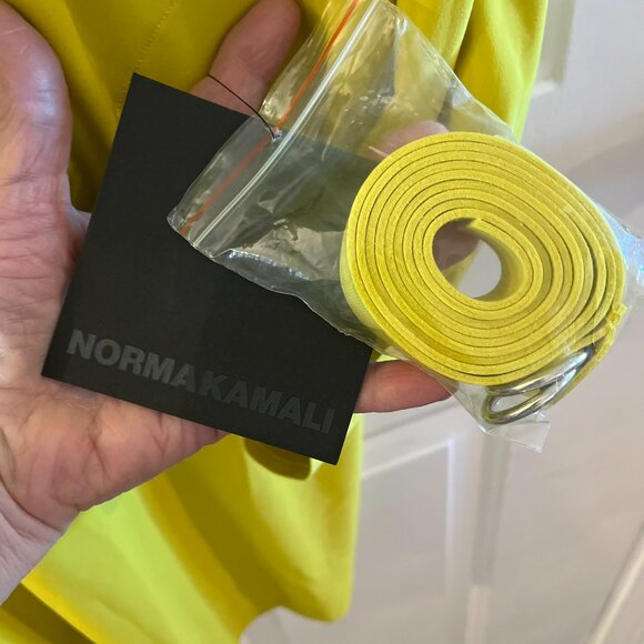 Norma Kamali Woman's Yellow NK Shirt Jumpshort Sz XL - Picture 5 of 14